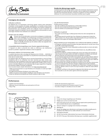Harley Benton AirBorne Pro 5.8Ghz Instrument Guide de démarrage rapide | Fixfr
