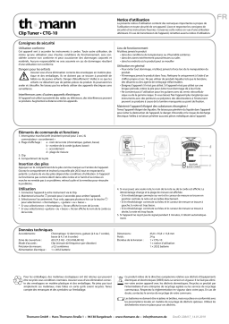 thomann CTG-10 Clip Tuner Guide de démarrage rapide