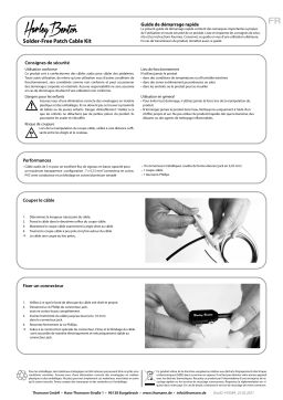 Harley Benton Solder-Free Patch Cable KIT Guide de démarrage rapide