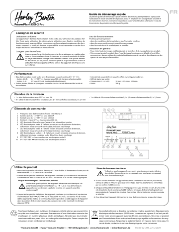 Harley Benton PowerPlant ISO-2 Pro Guide de démarrage rapide | Fixfr