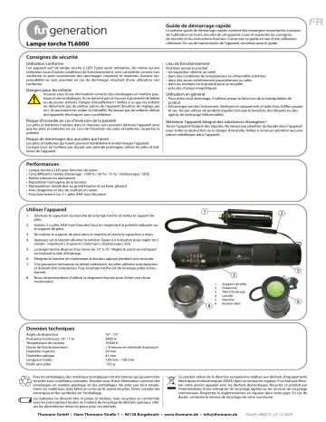 Fun Generation TL6000 Torch Lamp Guide de démarrage rapide | Fixfr