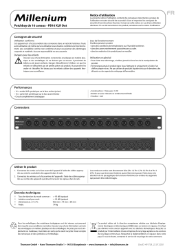 Millenium PB16 XLR Out Guide de démarrage rapide