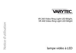 Varytec VR-260 Video Ring Light LED Bi Une information important