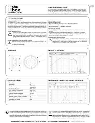 The box Speaker 12-280/8-A Guide de démarrage rapide | Fixfr