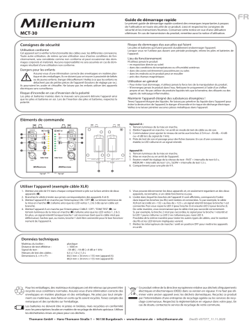 Millenium MCT-30 Guide de démarrage rapide | Fixfr