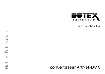 Botex NETcon 8-3 Manuel utilisateur | Fixfr