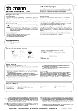 thomann CTU-10 Ukulele Clip Tuner Guide de démarrage rapide