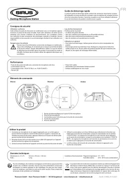 Sirus Desktop Microphone Station Guide de démarrage rapide