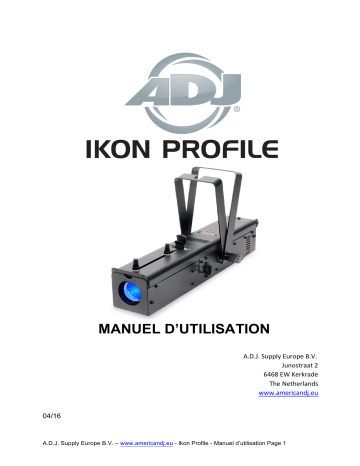 ADJ Ikon Profile Manuel utilisateur | Fixfr
