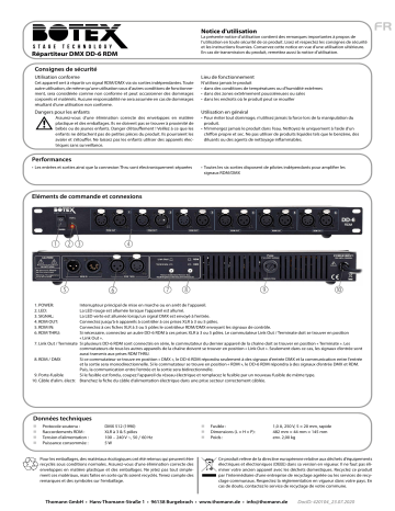 Botex DMX Splitter DD-6 RDM Guide de démarrage rapide | Fixfr