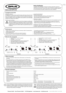 Sirus Stereo Link 5.8 RX Guide de démarrage rapide