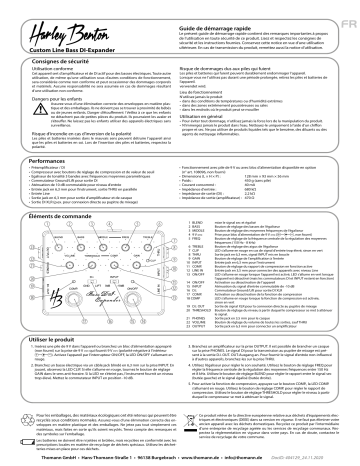 Harley Benton Custom Line Bass DI-Expander Guide de démarrage rapide | Fixfr