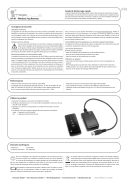 Stairville AF-R1 Wireless Fog Remote Guide de démarrage rapide