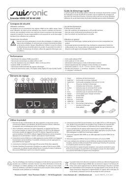 swissonic HDMI CAT Extender 80 4K UHD Guide de démarrage rapide