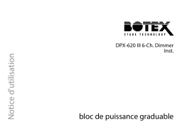 Botex DPX-620 III 6-Ch. Dimmer Inst. Mode d'emploi