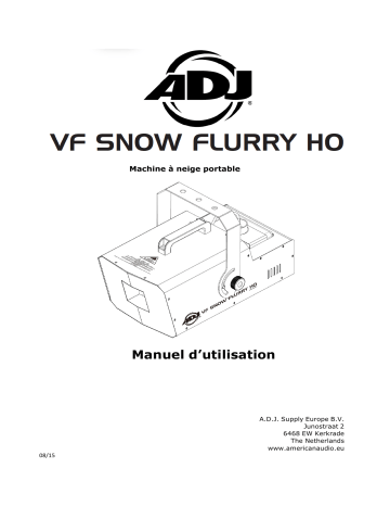 ADJ VF Snow Flurry HO Manuel utilisateur | Fixfr