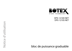 Botex DPX-1210H NET Une information important