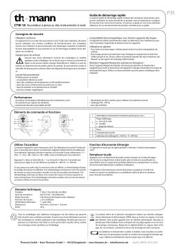 thomann CTW-10 Clip-on Tuner Guide de démarrage rapide