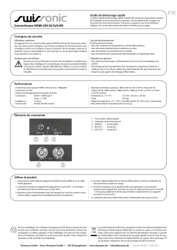 swissonic HDMI-SDI 3G Converter Guide de démarrage rapide