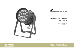 Stairville Led Par 64 18x3W 3in1 RGB BK Une information important