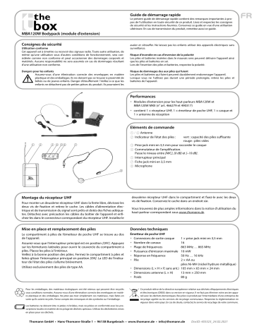 The box MBA120W MKII Bodypack Guide de démarrage rapide | Fixfr
