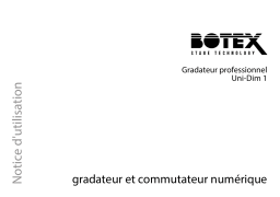 Botex Uni-Dim 1 Professional Dimmer Mode d'emploi