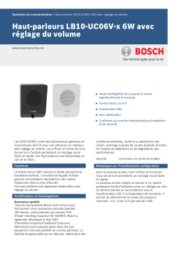 Bosch LB10-UC06-L WH Une information important