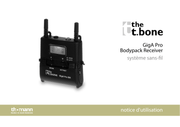 the t.bone GigA Pro Bodypack Receiver Une information important | Fixfr