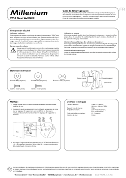 Millenium VESA Stand Wall MKII Guide de démarrage rapide