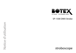 Botex SP-1500 DMX Strobe Mode d'emploi