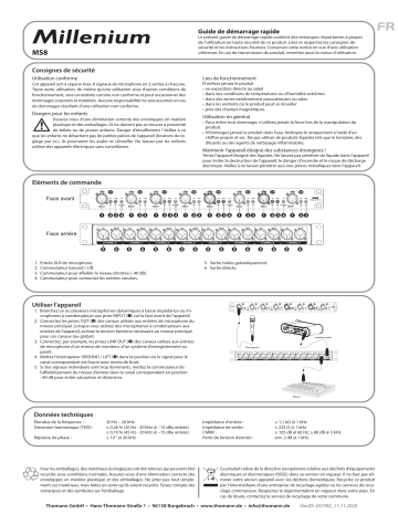 Millenium MS8 Guide de démarrage rapide | Fixfr