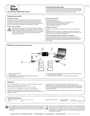 the box pro USB2CAND CanBus Converter Guide de démarrage rapide | Fixfr