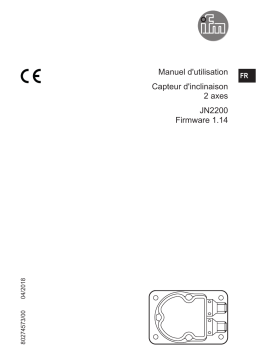 IFM JN2200 Inclination sensor Manuel du propriétaire