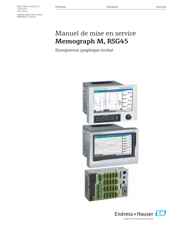 Endres+Hauser Memograph M, RSG45 Mode d'emploi | Fixfr