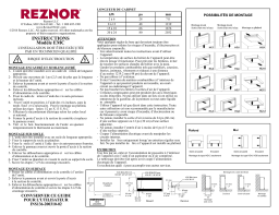 Reznor EMC Guide d'installation