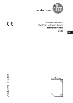 IFM O6T309 Diffuse reflection sensor Mode d'emploi