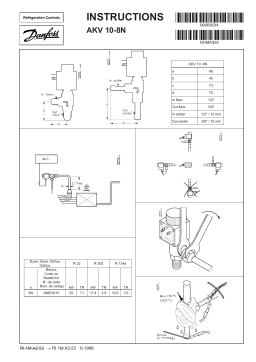 Danfoss AKV 10-8N Guide d'installation