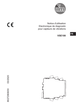 IFM VSE100 Diagnostic electronics for vibration sensor Mode d'emploi