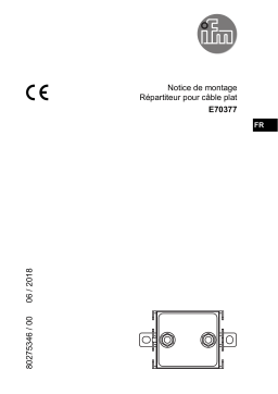 IFM E70377 AS-Interface flat cable splitter Guide d'installation