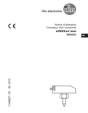 IFM SD0523 Compressed air meter Mode d'emploi | Fixfr