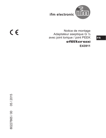 IFM E43911 Gasket Guide d'installation | Fixfr