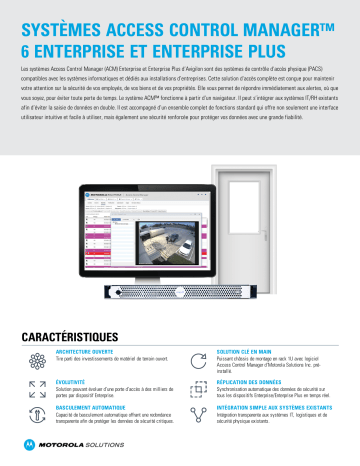Avigilon ACM Enterprise and Enterprise Plus Systems Fiche technique | Fixfr
