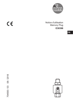 IFM E30398 IO-Link memory plug Mode d'emploi