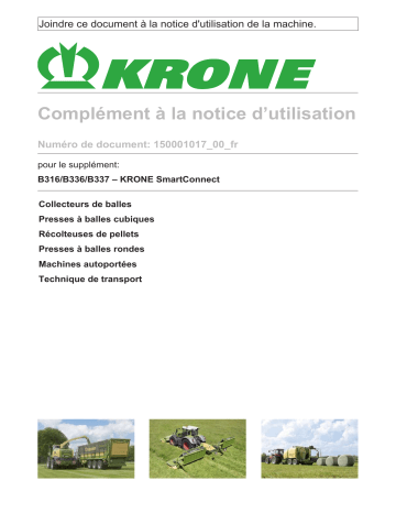 Krone EzBA SmartConnect Mode d'emploi | Fixfr