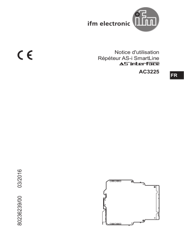 IFM AC3225 AS-Interface repeater Mode d'emploi | Fixfr