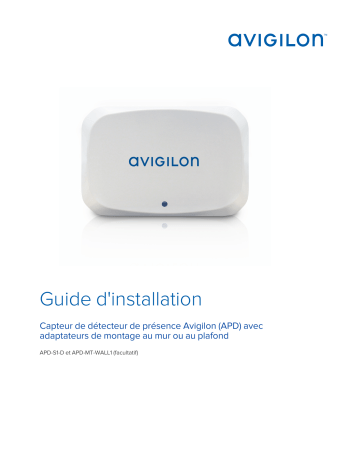 Avigilon APD Guide d'installation | Fixfr