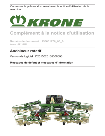 Krone EzBA Software KS403-42 Mode d'emploi | Fixfr