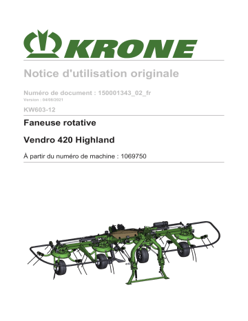 Krone BA KW Alpin 4K (KW603-12) Mode d'emploi | Fixfr