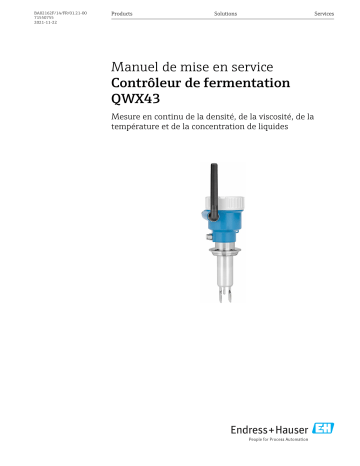 Endres+Hauser Fermentation Monitor QWX43 Mode d'emploi | Fixfr