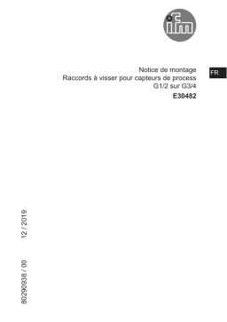 IFM E30482 Screw-in adapter for process sensor Guide d'installation